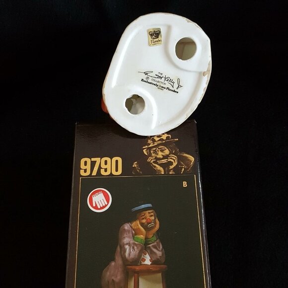 Emmett Kelly Circus Clown Figurine Hobo Cabbage Stool Horn Trunk Lot 3 - Picture 7 of 11